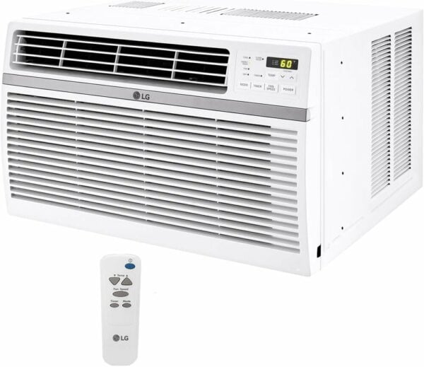 LG 8,000 BTU Window Air Conditioner, 350 Sq.Ft. (14' x 25' Room Size), Quiet Operation, Electronic Control with Remote, 3 Cooling & Fan Speeds, Auto Restart, 115V, White - Image 11