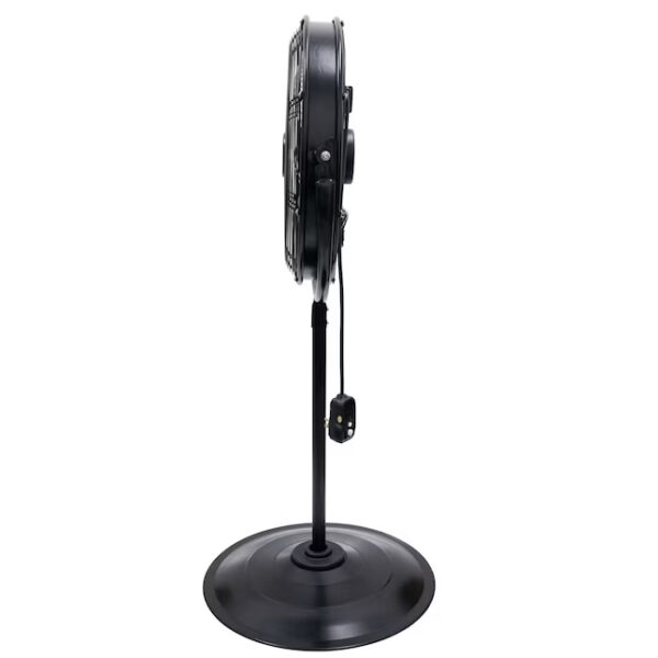 Utilitech 20-in 3-Speed Indoor or Outdoor Black Pedestal Fan - Image 4