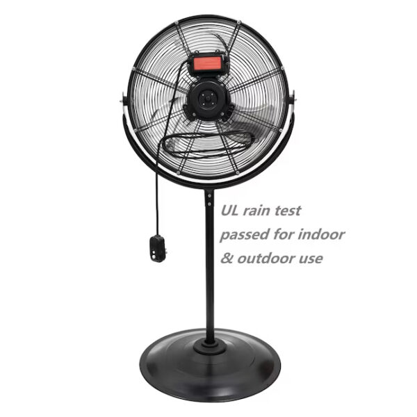 Utilitech 20-in 3-Speed Indoor or Outdoor Black Pedestal Fan