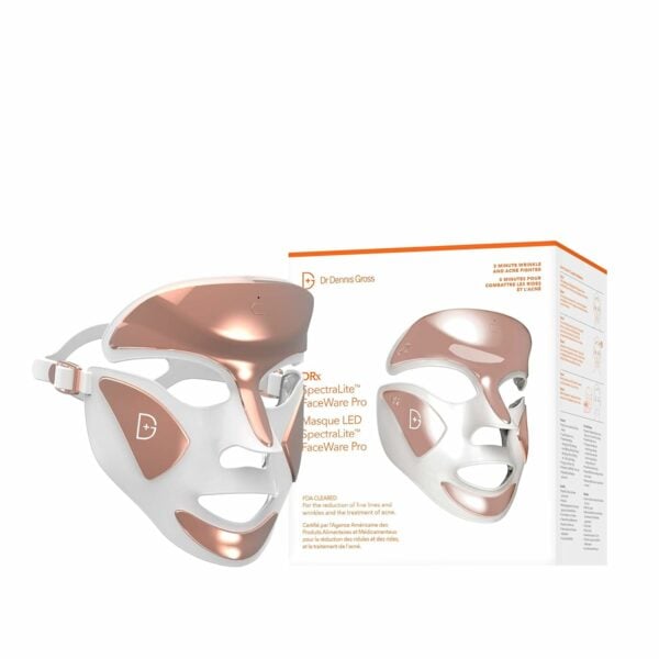 Dr Dennis Gross DRx SpectraLite Dpl FaceWare Pro: Smooths Full Face Fine Lines and Wrinkles, Firms Skin, Prevents Acne Flare-Ups, and Reduces Redness and Irritation (White)