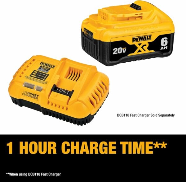 DEWALT 20V MAX Battery, 6 Ah, 2-Pack, Fully Charged in Under 90 Minutes (DCB206-2) - Image 5