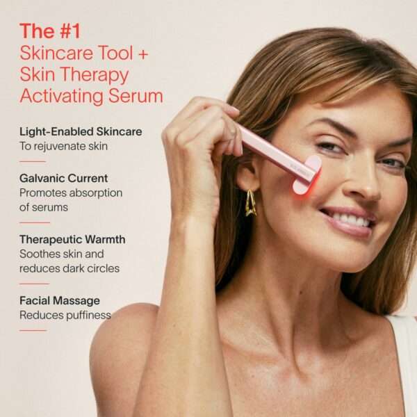 Solawave 4-in-1 Radiant Renewal Facial Wand & Skin Therapy Serum Bundle Color: Rose Gold - Image 2