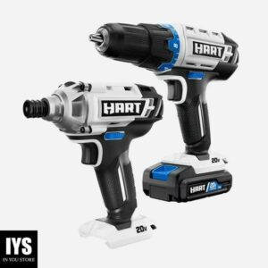 HART 20-Volt Cordless 2-Piece 1/2-inch Drill and Impact Driver Combo Kit (1) 1.5Ah Lithium-Ion Battery