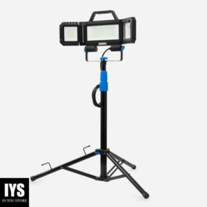 HART LED 3-Head Adjustable Plug-in Work Light with Tripod, 7000 Lumens