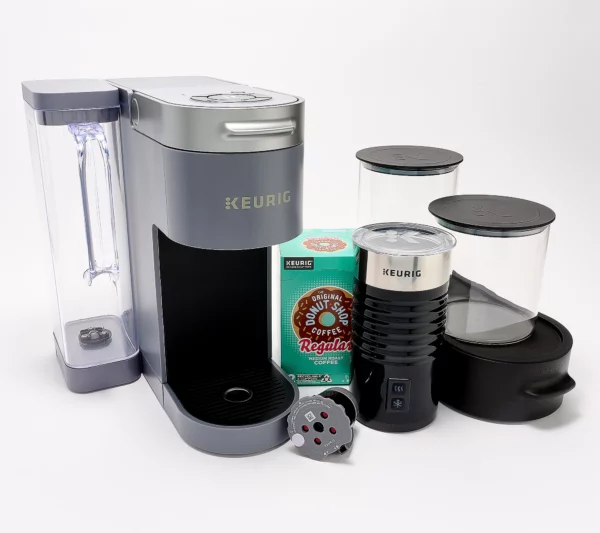 Keurig K-Supreme Coffeehouse Bundle w/K-Cups and Frother-Color: Gray