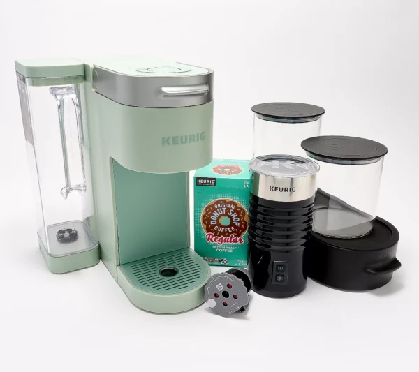 Keurig K-Supreme Coffeehouse Bundle w/K-Cups and Frother-Color: Silver Sage