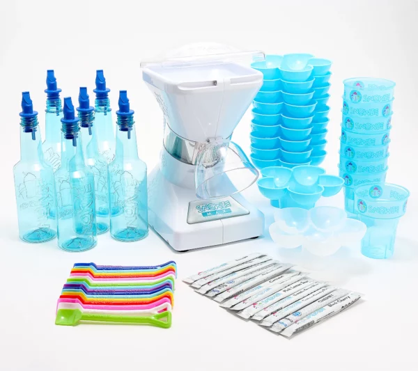 Little Snowie MAX Shaved Ice Machine with 12 Flavor Packs & Accessories-Color: White - Image 2