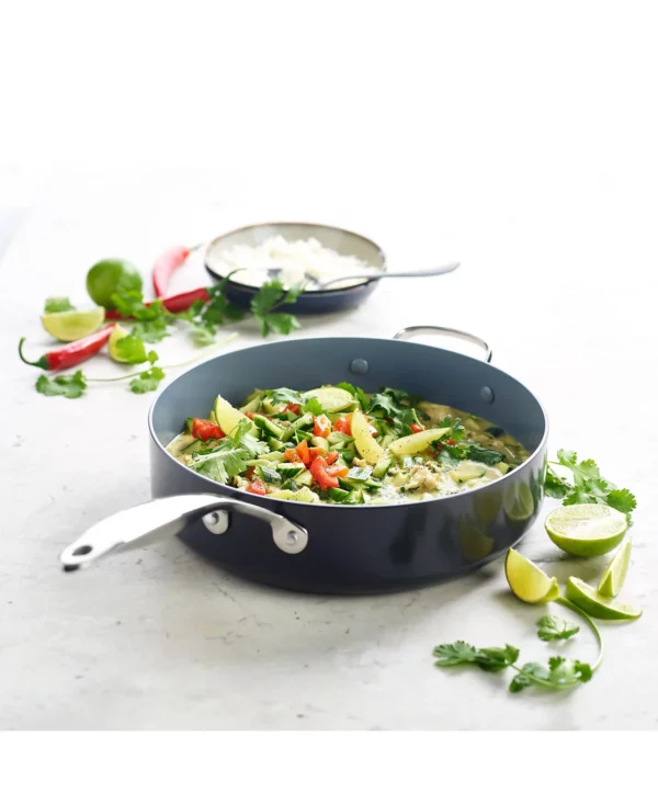 GreenPan Valencia Pro 4.5-Qt. Ceramic Non-Stick Sauté Pan & Lid - Image 4