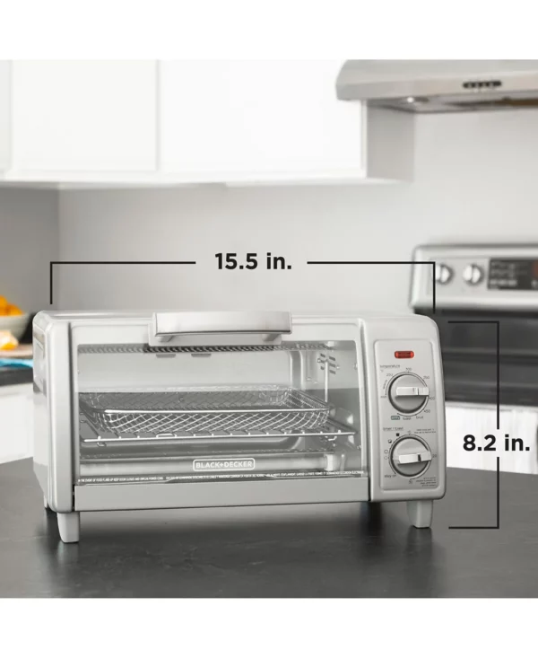 Black+Decker Crisp N' Bake Air Fry 4 Slice Toaster Oven TO1785SG - Image 2