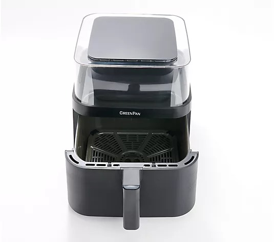 GreenPan 7Qt Ceramic Nonstick 360 Clear View Air Fryer - Image 2