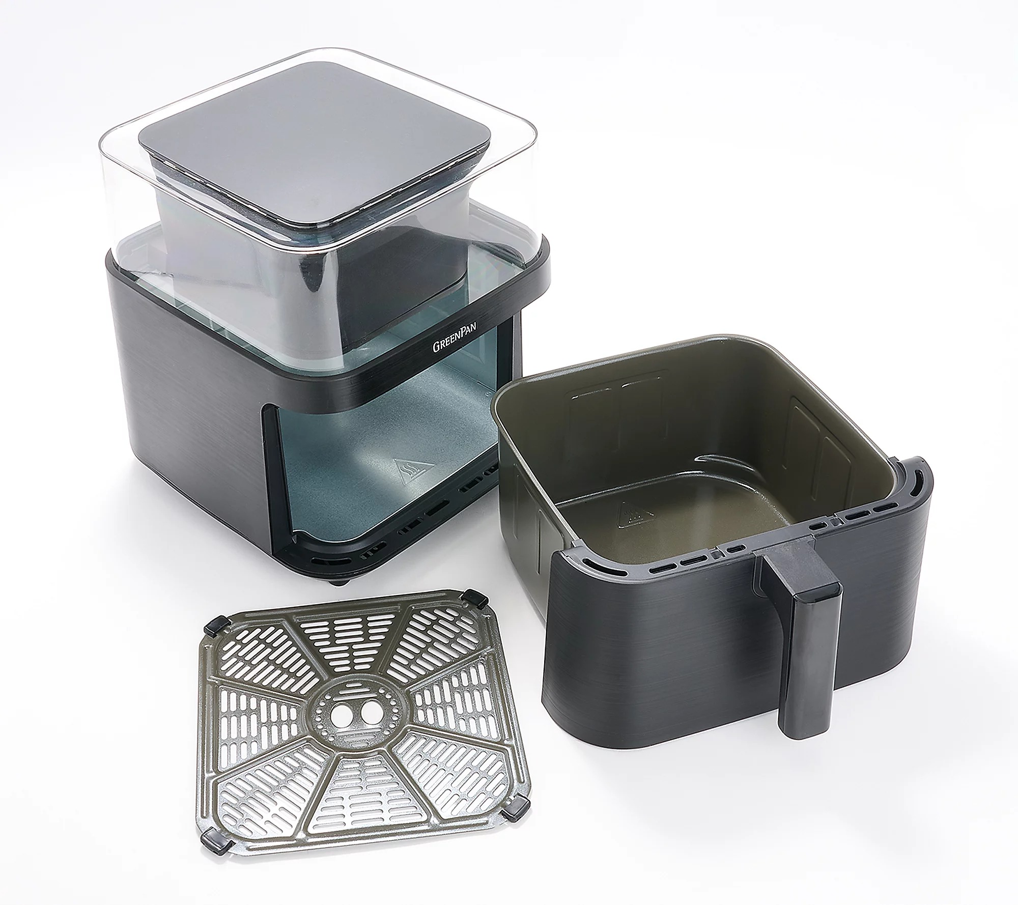 GreenPan 7Qt Ceramic Nonstick 360 Clear View Air Fryer - Image 5