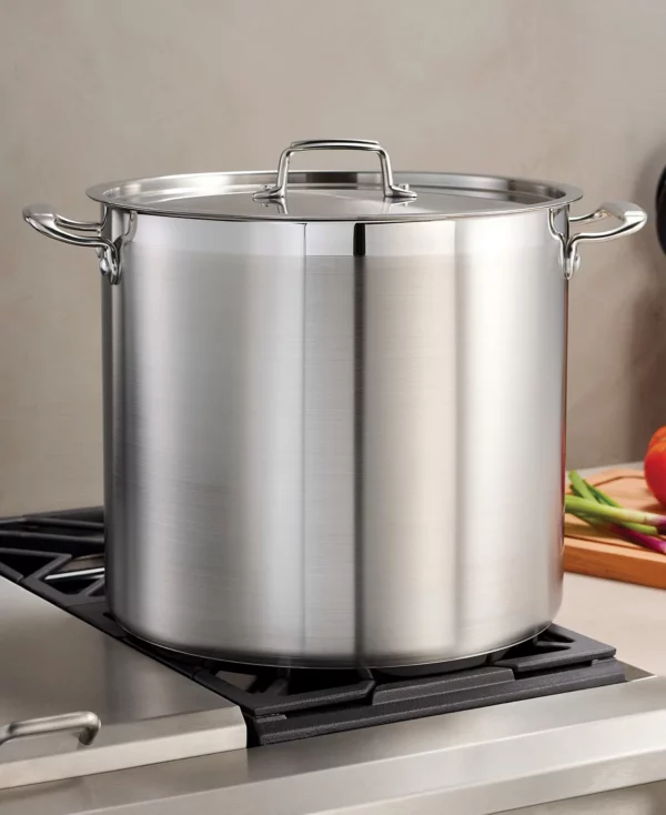 Tramontina Tri-Ply Clad Stainless Steel 24-Qt Round Stock Pot - Image 4
