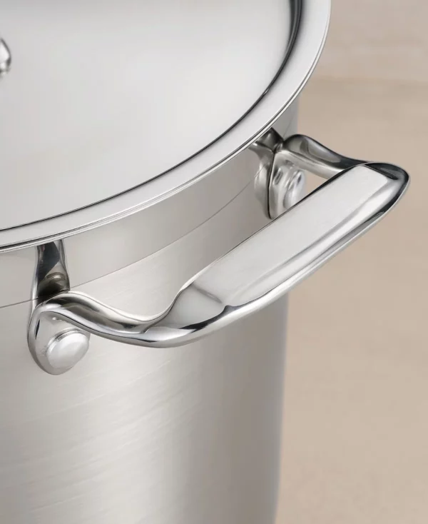 Tramontina Tri-Ply Clad Stainless Steel 24-Qt Round Stock Pot - Image 3