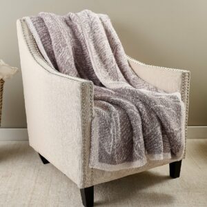 Barefoot Dreams CozyChic Palm Fronds 54" x 72" Throw - BeachRockAlmond
