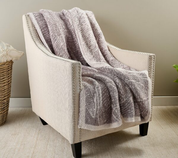 Barefoot Dreams CozyChic Palm Fronds 54" x 72" Throw - BeachRockAlmond