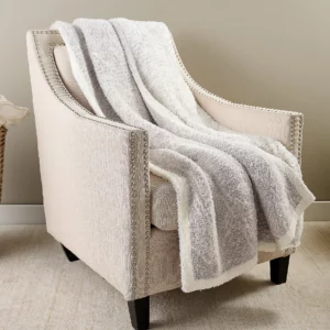 Barefoot Dreams CozyChic Palm Fronds 54" x 72" Throw - MalibuMistPearl
