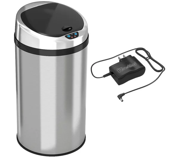 iTouchless 8-Gallon Round Trash Can