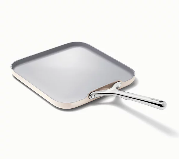 Caraway Home 11" Square Flat Griddle Pan - Cream