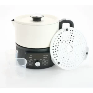GreenPan 6 Cup Nonstick 10-in-1 Digital Electric Cooker-Color: Cream