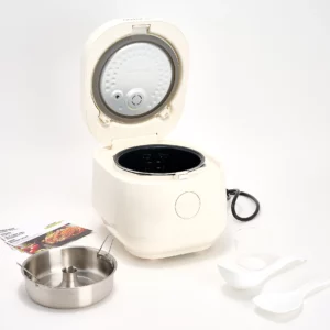 GreenPan Fuzzy Logic Carb Reducing 8 Cup Rice Cooker & Tools - Cream