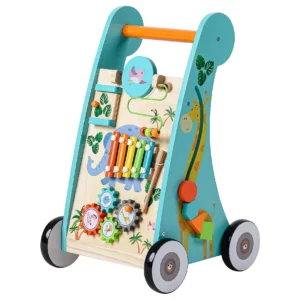 Teamson Kids Preschool Safari Animal Wooden Baby Walker