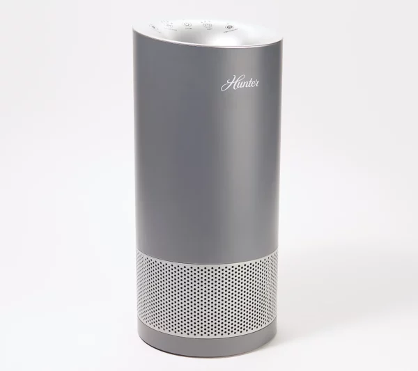 Hunter HP400 Tower Air Purifier w/ EcoSilver and HEPA Filtration - Silver