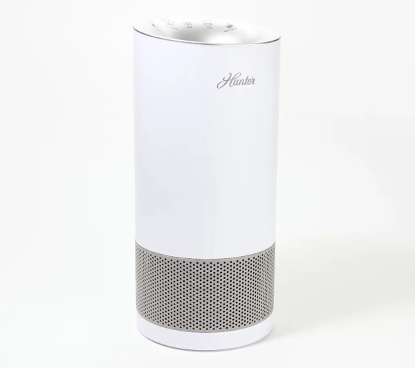 Hunter HP400 Tower Air Purifier w/ EcoSilver and HEPA Filtration - White
