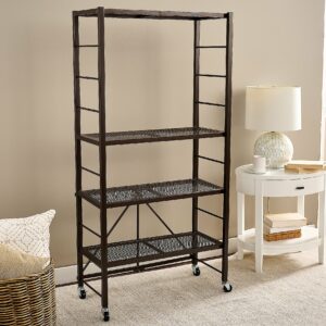 Pop-It 4-Tier Collapsible and Adjustable Storage Rack - Bronze