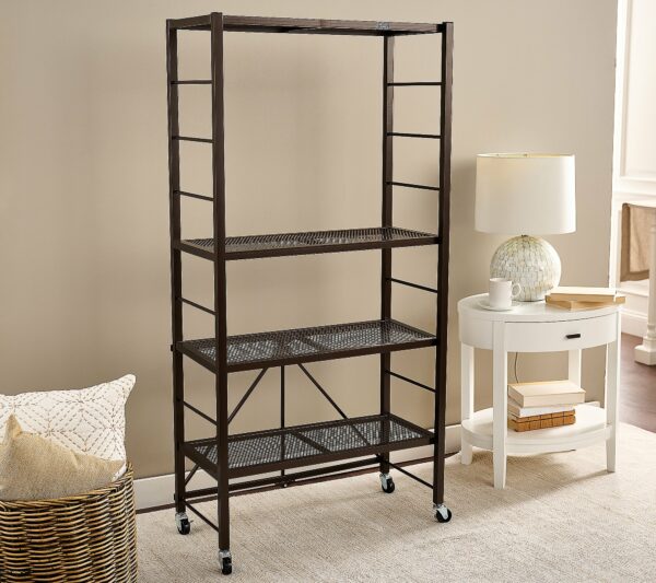 Pop-It 4-Tier Collapsible and Adjustable Storage Rack - Bronze