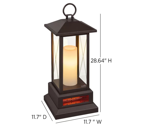 Duraflame 28" Electric Infrared Etched Color Changing Lantern Heater - Image 3