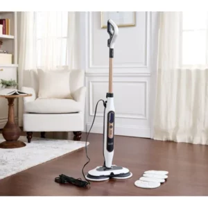 Shark Steam & Scrub Steam Mop w/ Steam Blaster and 6 Pads-Color: White/Eggplant