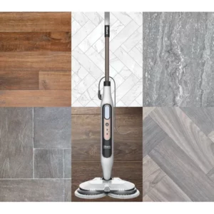 Shark Steam & Scrub Steam Mop w/ Steam Blaster and 6 Pads-Color: White/Brass