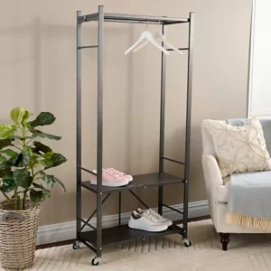 Pop-It Collapsible Hanging Rack with Shelves