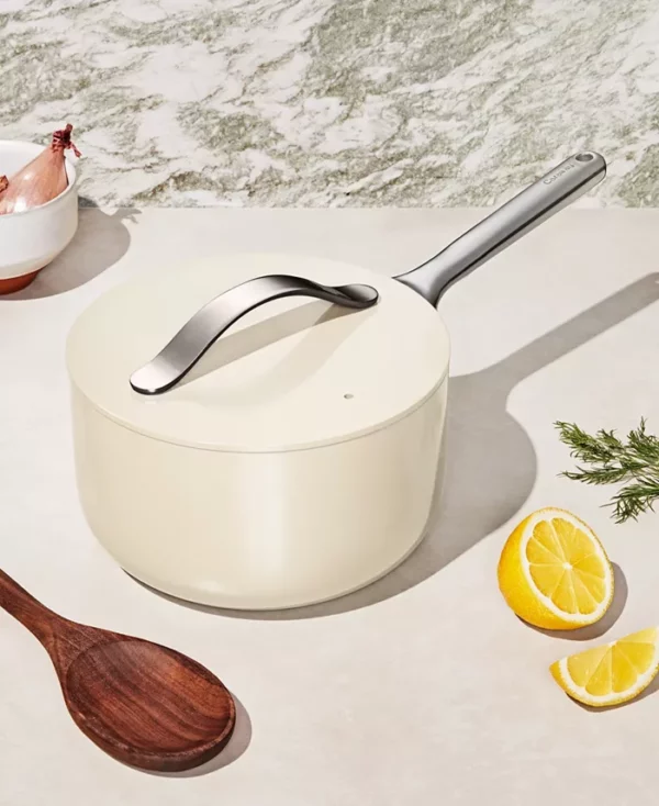 Caraway Non-Stick Ceramic 3 QT Sauce Pan - Image 3