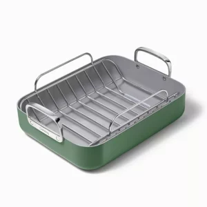 Caraway Non-Stick Ceramic-Coated 16.5" Roasting Pan with Rack