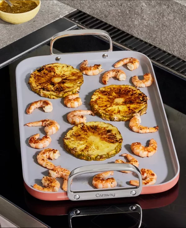 Caraway Non-Stick Ceramic-Coated 20" Double Burner Griddle - Image 3