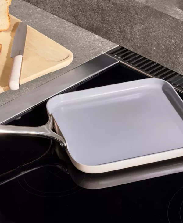 Caraway Non-Stick Ceramic-Coated 11" Square Griddle Pan - Image 4