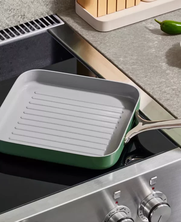 Caraway Non-Stick Ceramic-Coated 11" Square Grill Pan - Image 3