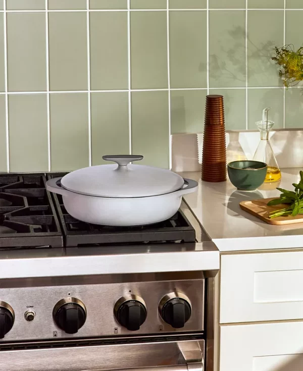 Caraway Cast Iron 3.5-Quart Braiser with Domed Lid - Image 4