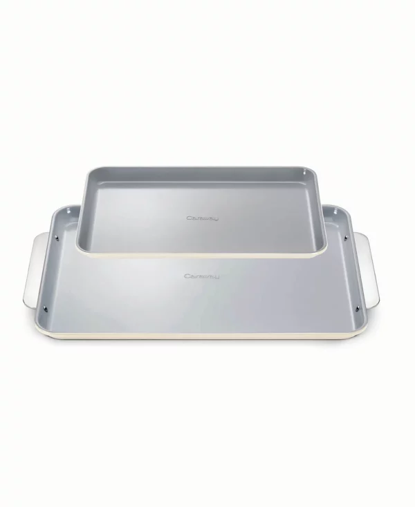 Caraway Nonstick Ceramic 2-Piece Baking Sheet Duo - Cream