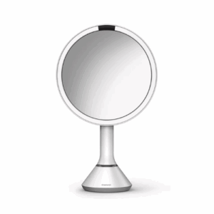 simplehuman 8" Round Sensor Makeup Mirror with Touch-Control Dual Light Settings