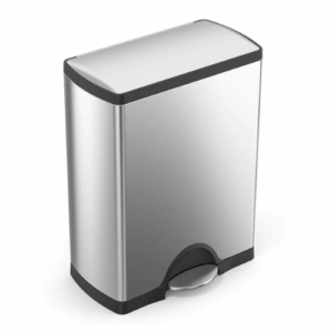 simplehuman Brushed Stainless Steel 50 Liter Fingerprint Proof Rectangular Step Trash Can