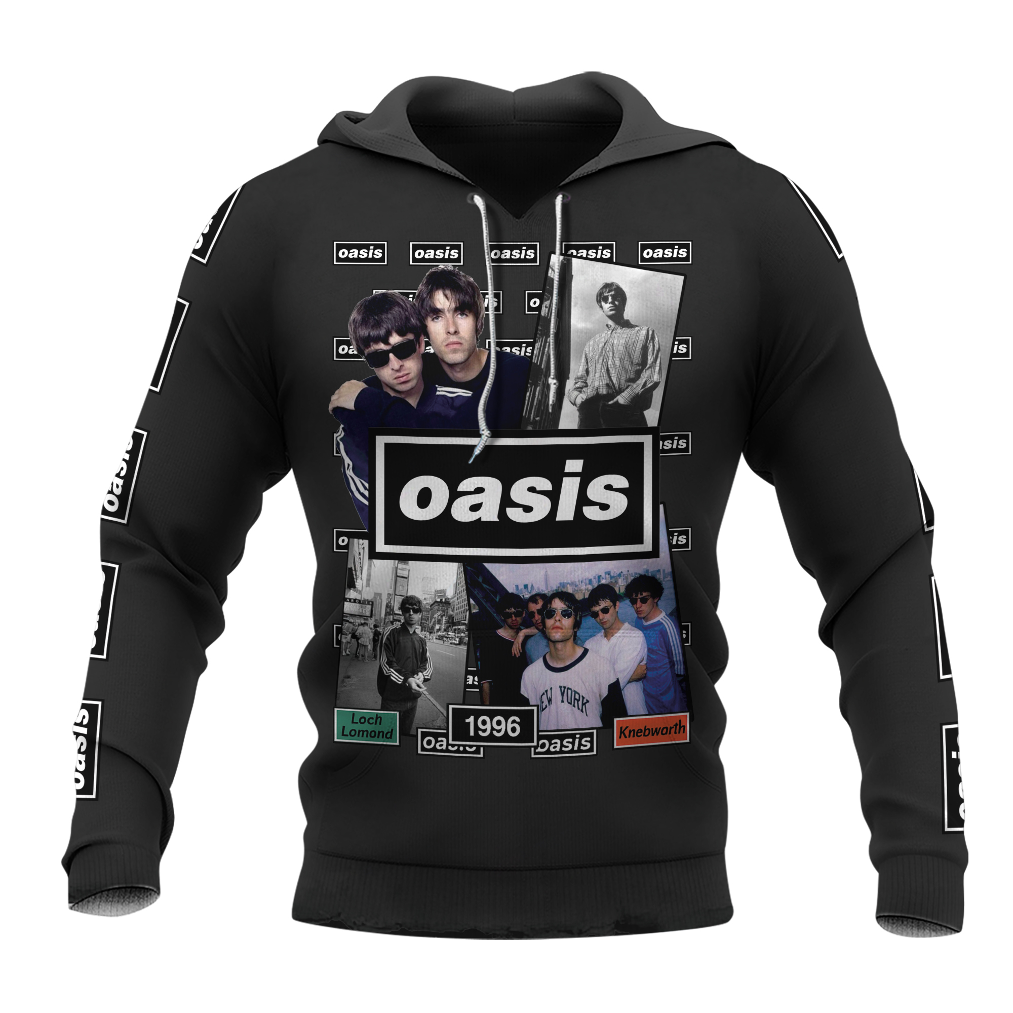 1996 Oasis "Oasis" Album Music Classic White Unisex Jersey Reprint - Image 2