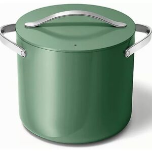 Caraway 12qt Nonstick Ceramic Stockpot with Lid, Sage