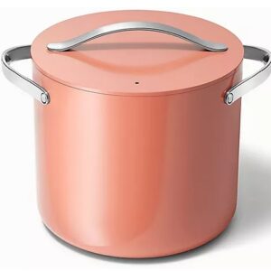 Caraway 12qt Nonstick Ceramic Stockpot with Lid, Terracotta