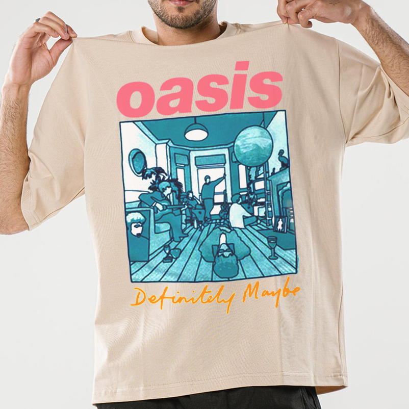 Oasis T Shirt Definitely Maybe Illustration Colour Reunion Tour New - Image 9