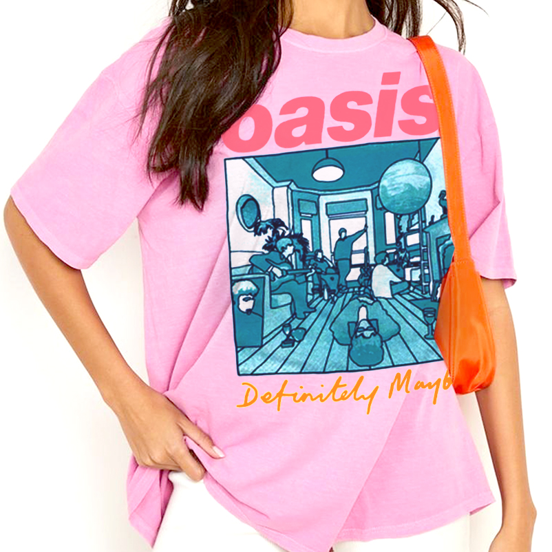 Oasis T Shirt Definitely Maybe Illustration Colour Reunion Tour New - Image 10