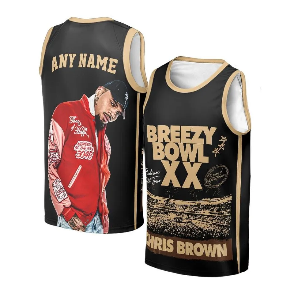 Chris Breezy Tour 2025 Basketball Jersey, Breezy Gift For Fan Basketball Unisex - Image 5