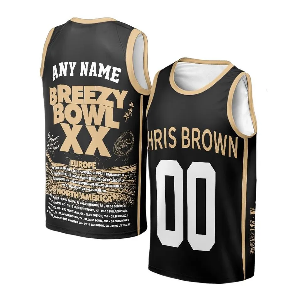 Chris Breezy Tour 2025 Basketball Jersey Unisex - Image 5