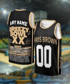 Alternative view of Chris Breezy Tour 2025 Basketball Jersey Unisex